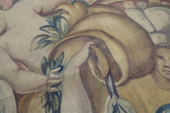 A large painted tapestry cartoon
